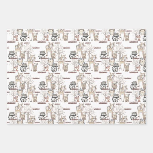 Tribal Baby Wrapping Paper Flachblatt Set 3 Geschenkpapier Set (Vorderseite)
