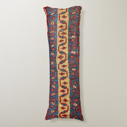 Tribal Bands Zig Zag Yellow Blue Red Lines Seitenschläferkissen (Vorderseite Vertikal)