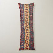 Tribal Bands Zig Zag Yellow Blue Red Lines  Seitenschläferkissen (Rückseite (Vertikal))