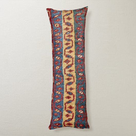 Tribal Bands Zig Zag Yellow Blue Red Lines  Seitenschläferkissen (Rückseite (Vertikal))