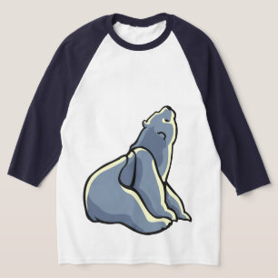 Tribal-Bär-Kunst Damen-Jersey Eisbär-Shirts T-Shirt