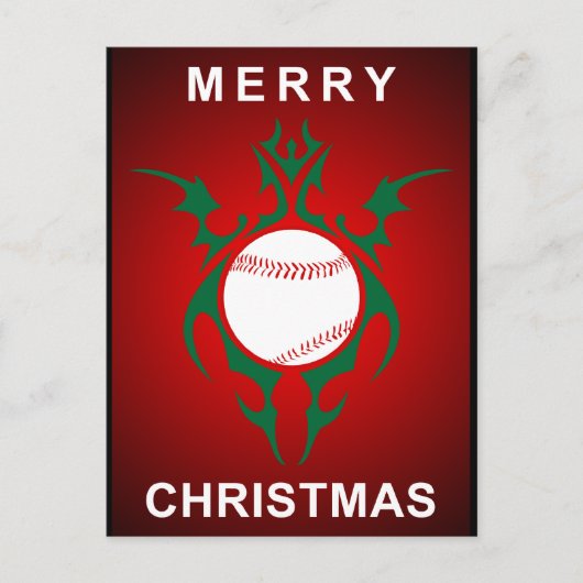 Tribal Baseball fröhliche Weihnachten (Vorderseite)