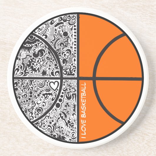 Tribal Basketball Getränkeuntersetzer (Vorne)