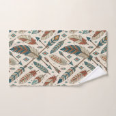Tribal Bath Towel Native Arrows and Feather Motif Badhandtuch Set (Handtuch)
