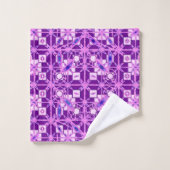 Tribal Batik, Amethyst Lila Badhandtuch Set (Waschlappen)