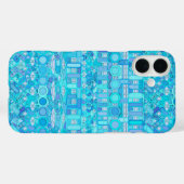 Tribal Batik - Blautöne Case-Mate iPhone Hülle (Rückseite (Horizontal))