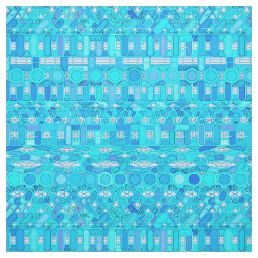 Tribal Batik - Blautöne Stoff (Muster)
