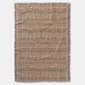 Tribal Batik - braun und beige Decke (Vorderseite Vertikal)