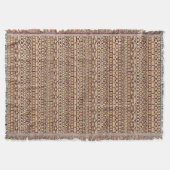 Tribal Batik - braun und beige Decke (Vorderseite)
