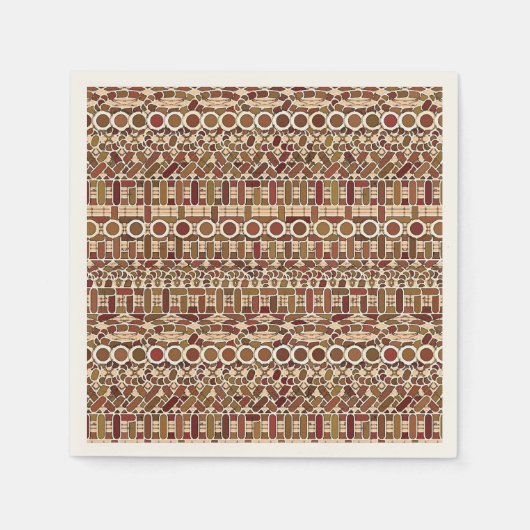 Tribal Batik - braun und braun Serviette (Vorderseite)