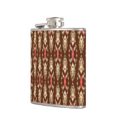 Tribal Batik - Brown, Tan und Coral Flachmann (Links)