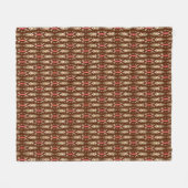 Tribal Batik - Brown, Tan und Coral Fleecedecke (Vorderseite (Horizontal))