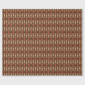 Tribal Batik - Brown, Tan und Coral Geschenkpapier (Flach)