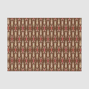 Tribal Batik - Brown, Tan und Coral Seidenpapier