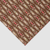 Tribal Batik - Brown, Tan und Coral Seidenpapier (Ausschnitt)