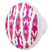 Tribal Batik - Burqundy und Fuchsia Pink Keramikknauf (Rechts)