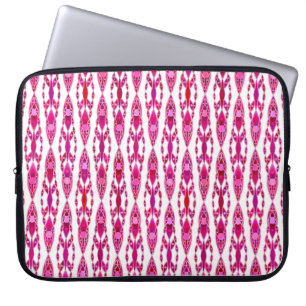 Tribal Batik - Burqundy und Fuchsia Pink Laptopschutzhülle