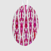 Tribal Batik - Burqundy und Fuchsia Pink Ornament (Vorderseite)