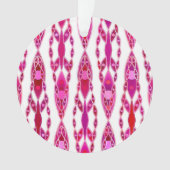 Tribal Batik - Burqundy und Fuchsia Pink Ornament (Vorderseite)