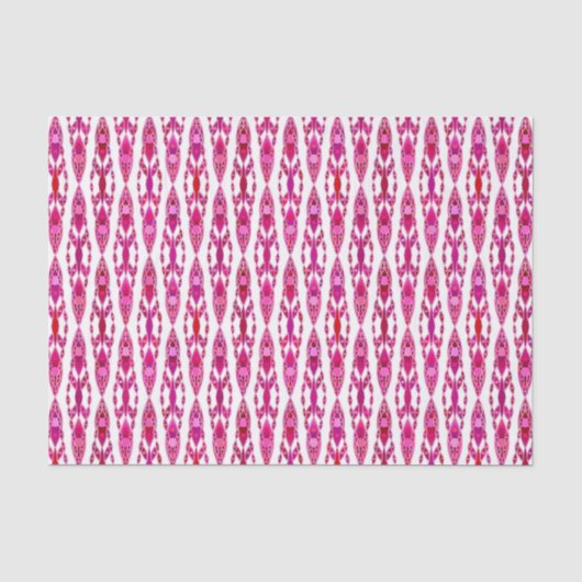 Tribal Batik - Burqundy und Fuchsia Pink Seidenpapier (Vorderseite)