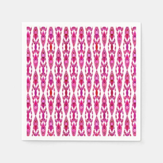 Tribal Batik - Burqundy und Fuchsia Pink Serviette (Vorderseite)