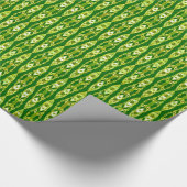 Tribal Batik - Dunkelgrün und Avocado Geschenkpapier (Ecke)