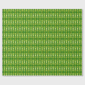 Tribal Batik - Dunkelgrün und Avocado Geschenkpapier (Flach)
