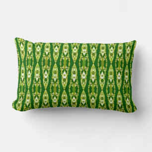 Tribal Batik - Dunkelgrün und Avocado Lendenkissen