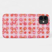 Tribal Batik - Erdbeere in Rosa und Rot Case-Mate iPhone Hülle (Rückseite (Horizontal))