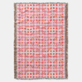 Tribal Batik - Erdbeere in Rosa und Rot Decke (Vorderseite Vertikal)
