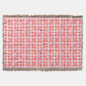 Tribal Batik - Erdbeere in Rosa und Rot Decke (Vorderseite)