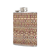 Tribal Batik - Erdtonneutrale Flachmann (Links)