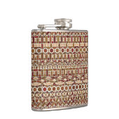 Tribal Batik - Erdtonneutrale Flachmann (Rechts)