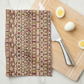 Tribal Batik - Erdtonneutrale Geschirrtuch (Viertel Falte)