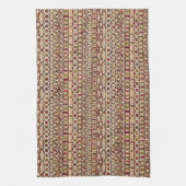 Tribal Batik - Erdtonneutrale Geschirrtuch (Vertikal)