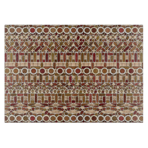 Tribal Batik - Erdtonneutrale Schneidebrett
