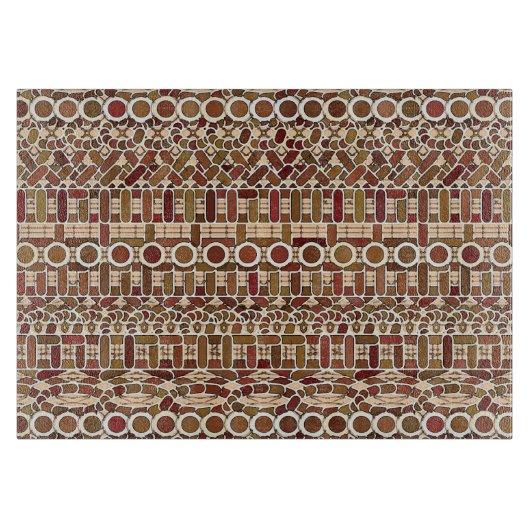 Tribal Batik - Erdtonneutrale Schneidebrett (Vorderseite)