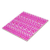 Tribal Batik - Fuchsia, Magenta, Orchid und Weiß Fliese (Seite)