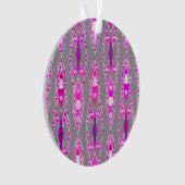 Tribal Batik - Fuchsia Pink, Violet und Grau Ornament (Vorderseite)