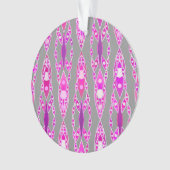 Tribal Batik - Fuchsia Pink, Violet und Grau Ornament (Vorderseite)