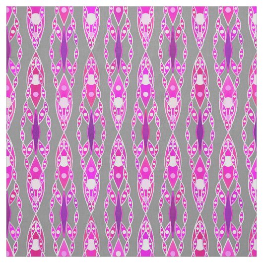 Tribal Batik - Fuchsia Pink, Violet und Grau Stoff (Muster)