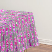 Tribal Batik - Fuchsia Pink, Violet und Grau Tischdecke (Beispiel)