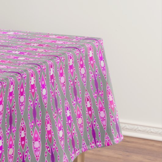 Tribal Batik - Fuchsia Pink, Violet und Grau Tischdecke (Beispiel)