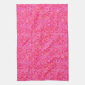 Tribal-Batik - Fuchsienrosa-Töne Handtuch (Vertikal)