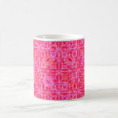Tribal-Batik - Fuchsienrosa-Töne Kaffeetasse (Mittel)