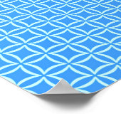 Tribal batik Gecko - denim blau Poster (Ecke)