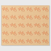 Tribal Batik Gecko - Korallen und hellorange Geschenkpapier (Flach)