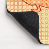 Tribal Batik Gecko - Korallen und hellorange Mousepad (Ecke)