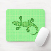 Tribal batik Gecko - Limon und smaragdgrün Mousepad (Mit Mouse)