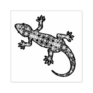 Tribal batik Gecko / Lizard Gummistempel